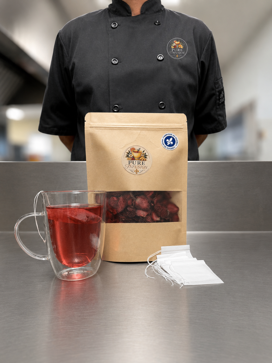 Mélange Tisane fruitée – Fraise, hibiscus & lime